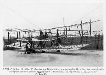 A V Roe's biplane  1908.