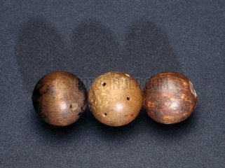 Dalton's wooden atomic models  early 19th century.