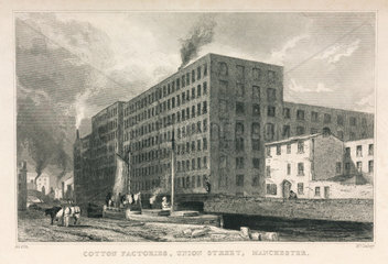 ‘Cotton Factories  Union Street  Manchester’  1835.