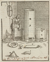 Oven for preparing the liquid used to extract silver from gold  1580.