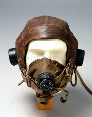 Leather flying helmet  c 1946.