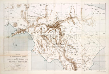 Map of the Neapolitan Earthquake  Italy  16 December 1857.