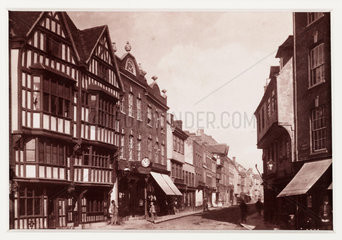 'Tewkesbury  High Street'  c 1880.