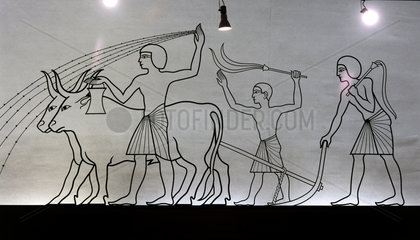 Frieze showing Egyptian agriculture in the 10th century BC  (1951).