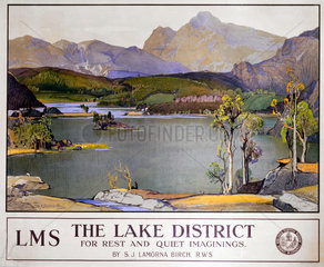 'The Lake District - for rest and quiet imaginings'. LMS poster  1923-1947.