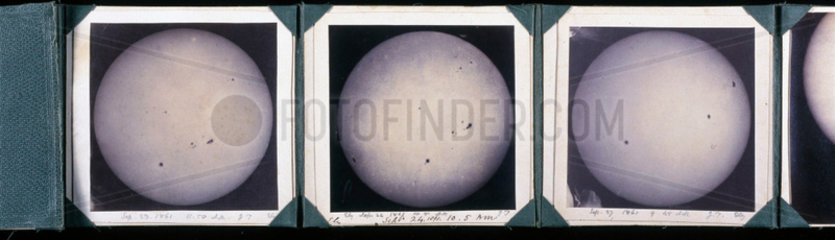 Autographs of the sun  1861-1863.
