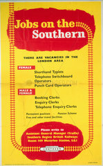 ‘Jobs on the Southern’  BR(SR) poster  1959.