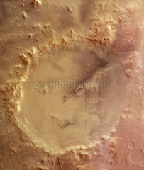 Crater Galle  the 'happy face' on Mars  c 2004-2006.