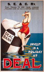 'Invest in a Holiday at Deal'  SE&CR poster  c 1910s.