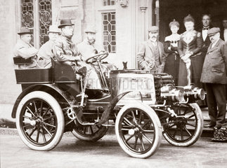 C S Rolls with the Prince of Wales and others in a 12 hp Panhard  1900.