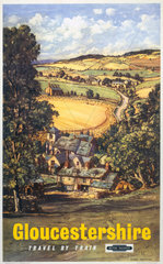 'Gloucestershire'  BR poster  c 1960.