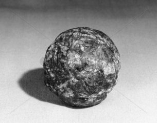 Rubber ball from Peruvian child's grave (re