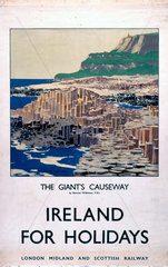 'Ireland for Holidays - The Giant's Causeway'  LMS poster  1923-1947.
