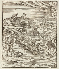 Smelting of bismuth  1580.