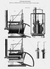 Trevithick's high-pressure steam engine  1803.