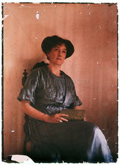 Autochrome portrait of a woman  c 1910.