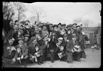 Newcastle football supporters  London  23 April  1932.