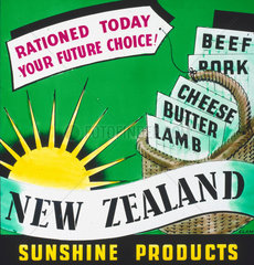 'New Zealand Sunshine Products'  advertisement  c 1945-1954.