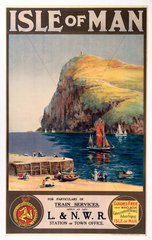 ‘Isle of Man’  LNWR poster  c 1900.