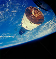 Gemini 7 spacecraft in Earth orbit  1965.