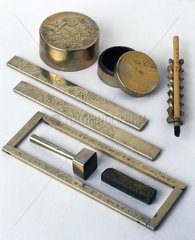 Set of Chinese writing materials.