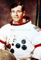 Apollo 16 astronaut John Young in spacesuit  1971.