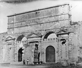 'Rome  Porta Maggiore exterior with the Bak