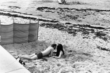 Couple on the beach in Margate  1967. Tony