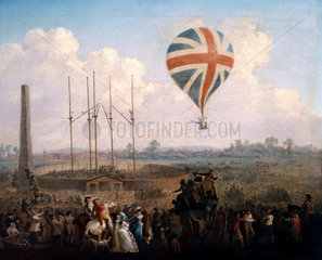 'Mr Lunardi's New Balloon'  29 June 1785.