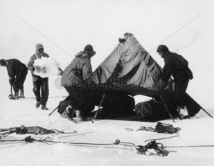 Captain Robert Falcon Scott and companions at the Antarctic  1912.