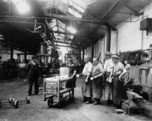 LNER workers being served tea  July 1941.