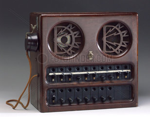 Dictograph loudspeaking ‘master’ house-telephone unit  c 1940.