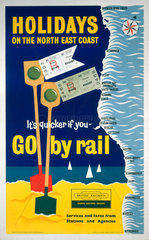 ‘Holidays on the North East Coast’  BR poster  1961.