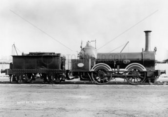 A 'Fairburn' steam locomotive and carriage