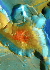 Noctis Labyrinthus landslides  Mars  c 2000.