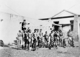 Indigo beaters  Allahabad  India  1877.