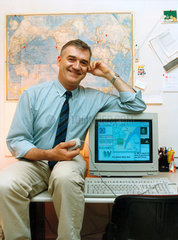 Robert Cailliau  web pioneer  c 1990s.