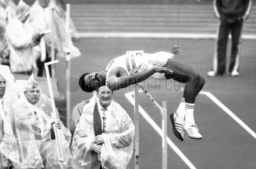 Daley Thompson  British athlete  Helsinki  Finland  1983.