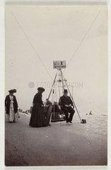 Seaside weighing chair  c 1900.
