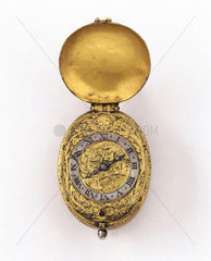 Oval verge escapement watch  c 1630.