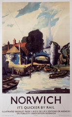 ‘Norwich’  LNER poster  1940.