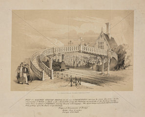 Plan for a railway footbridge  1845.