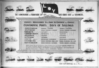 Lancashire & Yorkshire Railway shipping poster  1912.