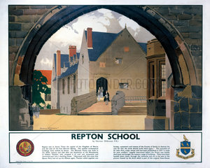 'Repton School'  LMS poster  1938.