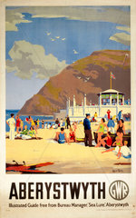 Aberystwyth  GWR poster  c 1930s.