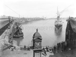 The SS ‘Cambria’ at Holyhead Harbour  Anglesey  c 1927