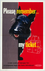 'Please Remember my Ticket'  BR poster  c 1950s.
