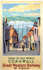'Come to Old World Cornwall'  GWR poster  1931.