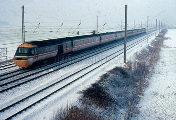 Intercity 125 High Speed Train at Overton  c 1980s.