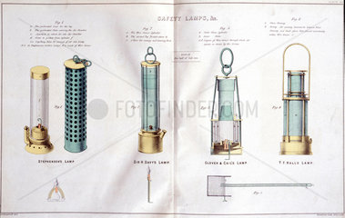 Safety lamps  early 19th century.